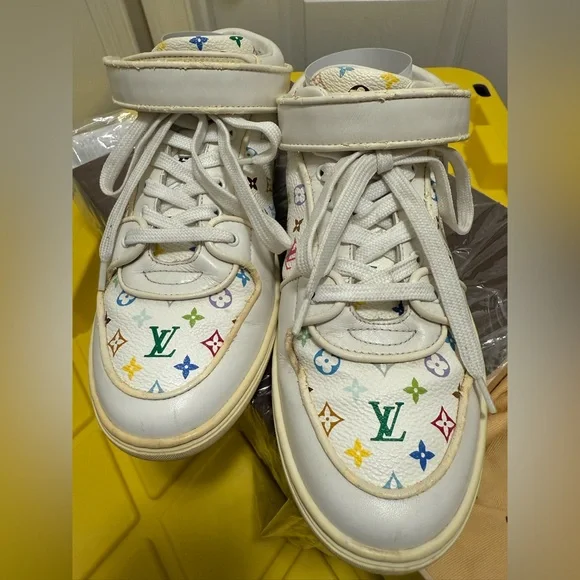 Louis Vuitton Murakami Multi-Color Monogram Leather Shoes - size 5.5W (4M) - Picture 3 of 8